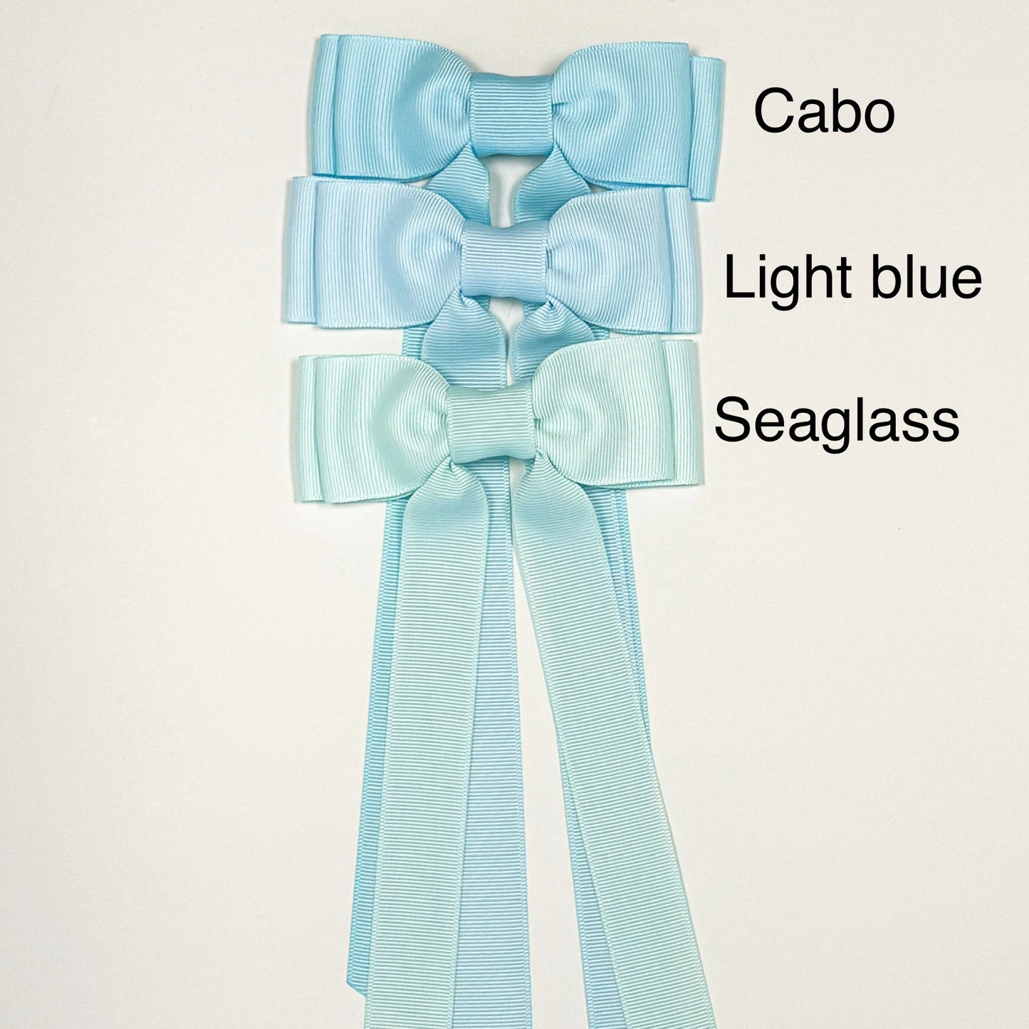 light blue bow
