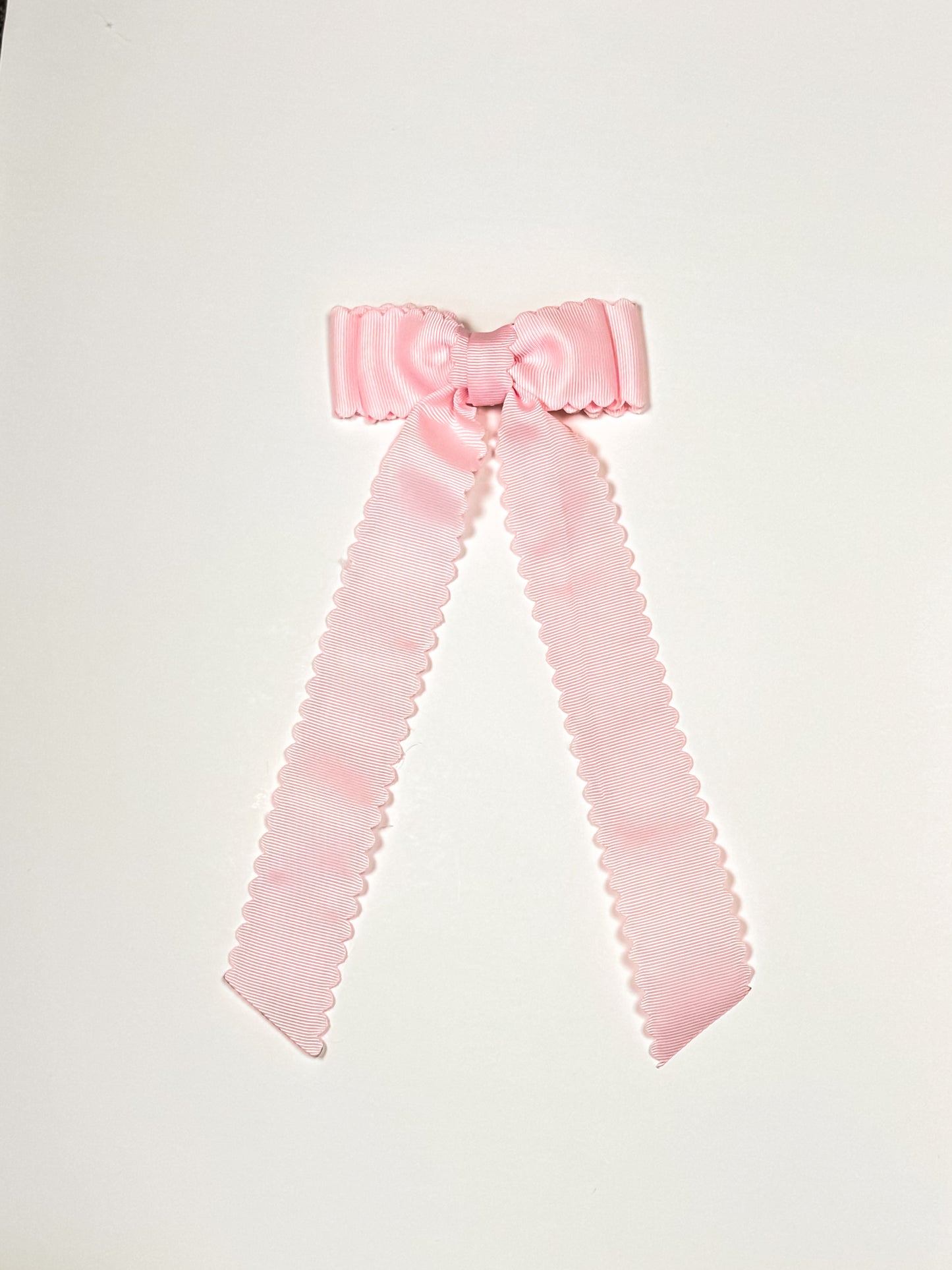 peony pink scallop bow