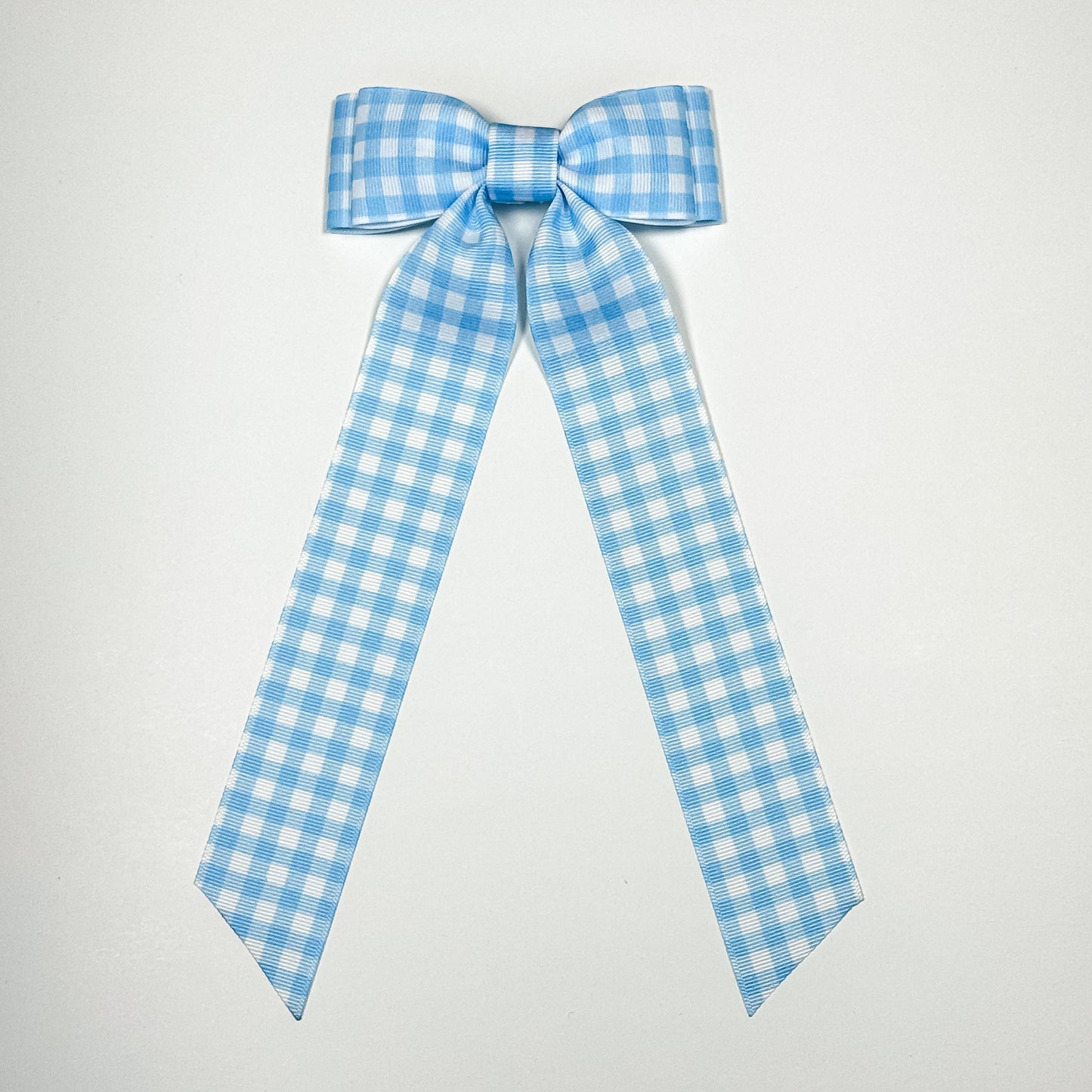 blue gingham bow