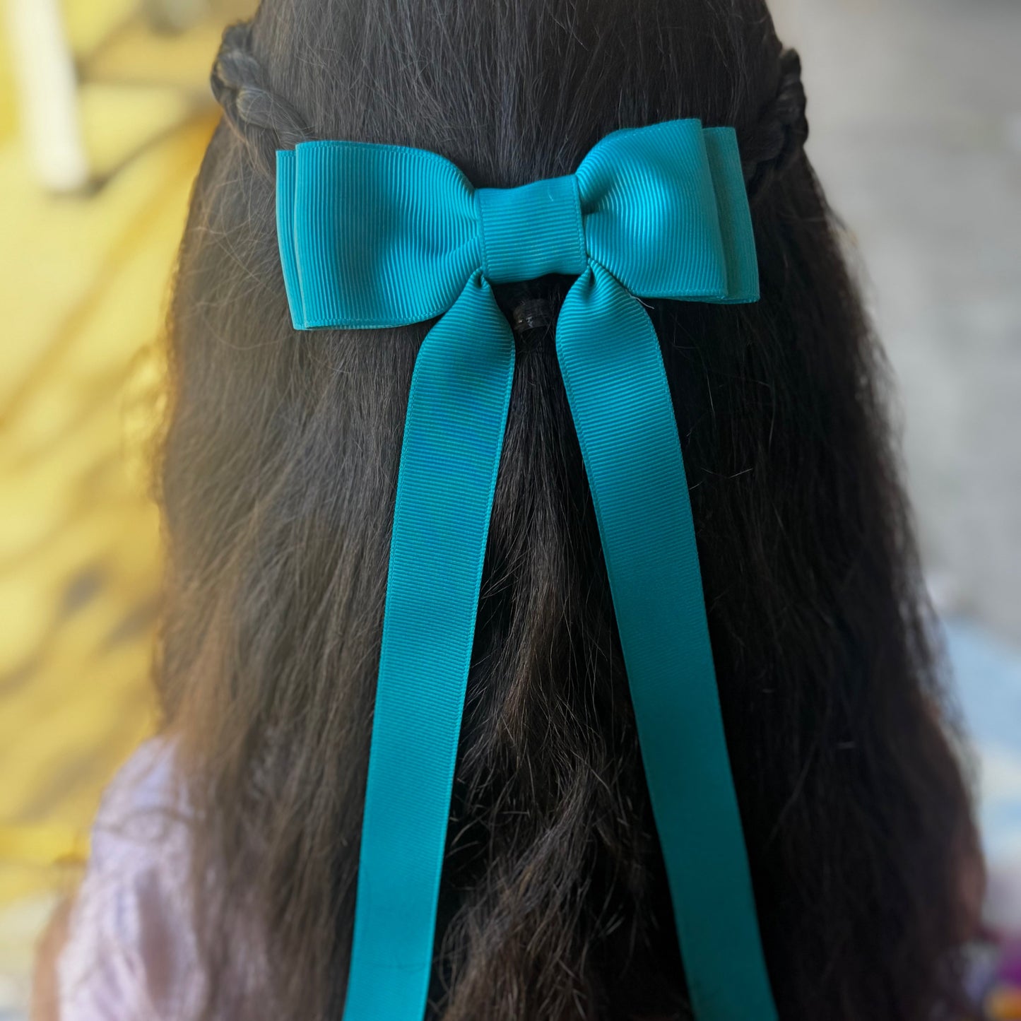 turquoise bow