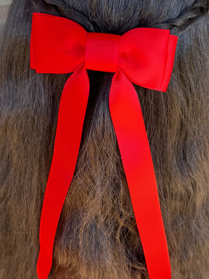 cherry red bow