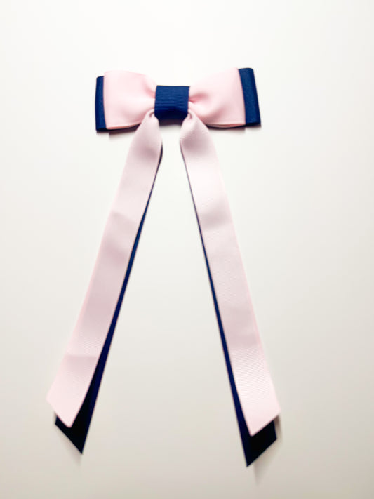 peony pink and navy two toned