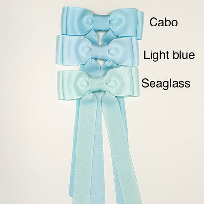 light blue bow
