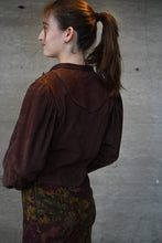 Load image into Gallery viewer, The 80s chocolate brown suede jacket
