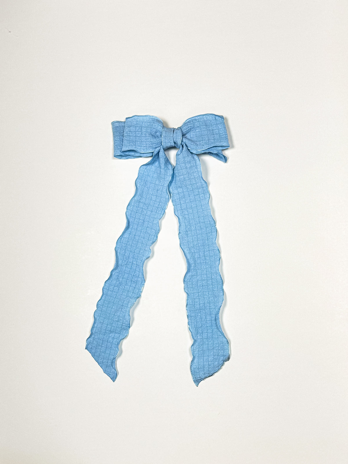 sky blue wavy bow