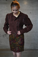 Load image into Gallery viewer, The 80s chocolate brown suede jacket
