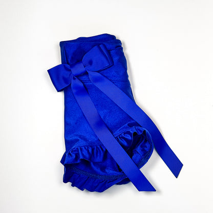 royal blue bow