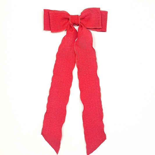 red wavy bow