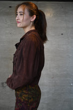 Load image into Gallery viewer, The 80s chocolate brown suede jacket
