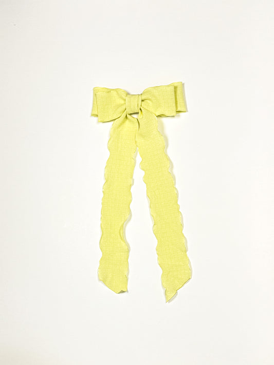butter yellow wavy bow