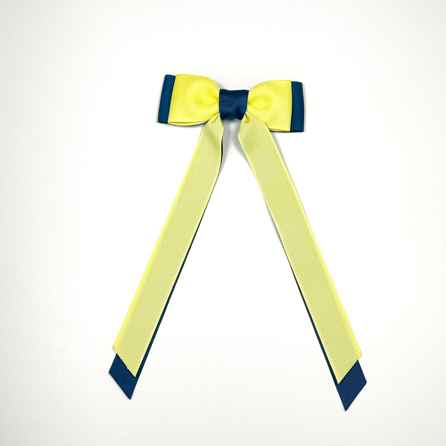 navy and butter two tone bow