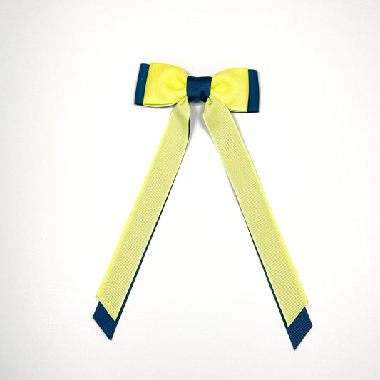 navy and butter two tone bow