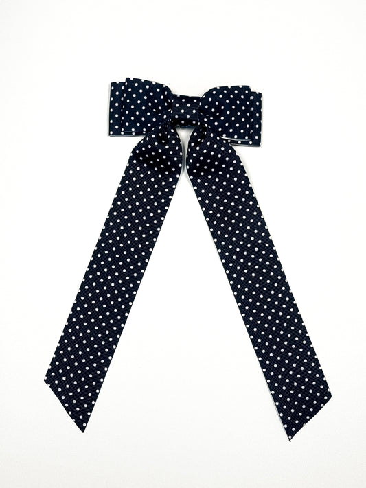 black and white mini swiss dot