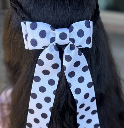 vintage polka dot bow