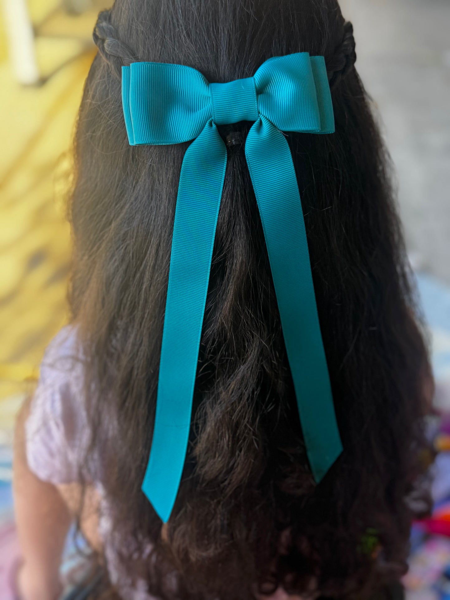 turquoise bow