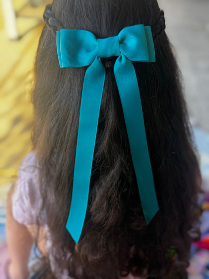 turquoise bow