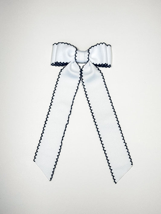 white navy moonstitch