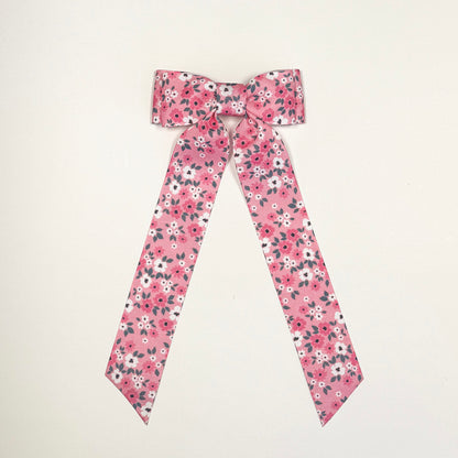pink floral bow