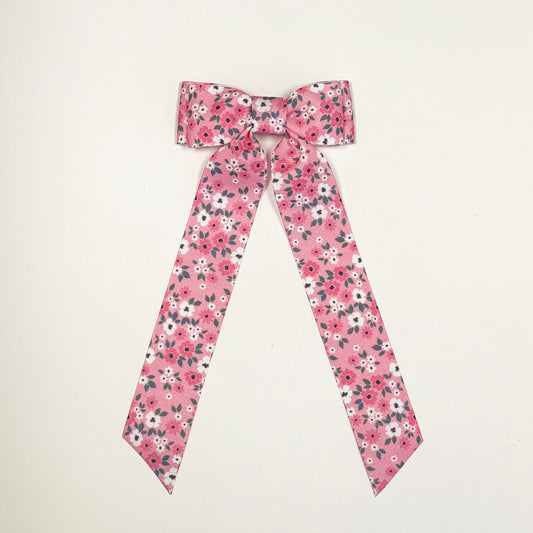 pink floral bow