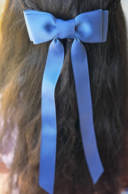 cornflower blue bow