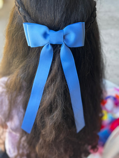 classic blue bow