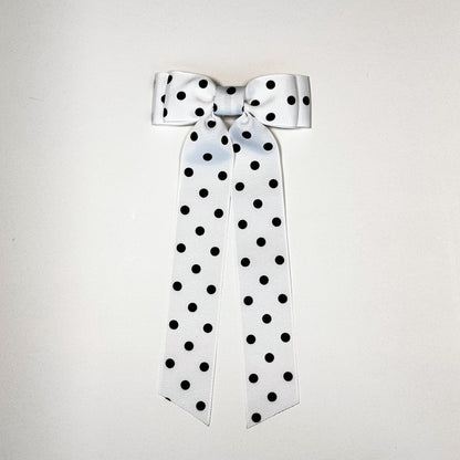 white and black polka dot