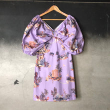 Load image into Gallery viewer, The purple balloon sleeve dress
