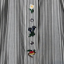 Load image into Gallery viewer, The striped flower stitching blouse
