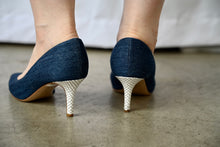 Load image into Gallery viewer, The denim heels
