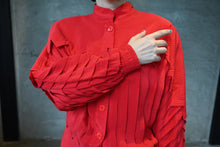 Load image into Gallery viewer, The zig zag red silk jacket
