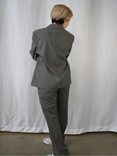 Load image into Gallery viewer, The grey pin striped pants suit
