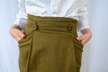 Load image into Gallery viewer, The khaki vintage pencil skirt
