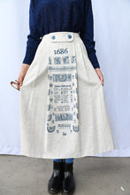 Load image into Gallery viewer, The linen skirt with print
