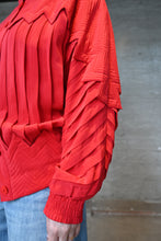 Load image into Gallery viewer, The zig zag red silk jacket
