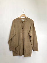 Load image into Gallery viewer, Beige oversized wool cardigan
