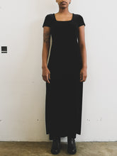 Load image into Gallery viewer, The black vintage velvet maxi dress
