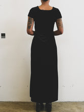 Load image into Gallery viewer, The black vintage velvet maxi dress
