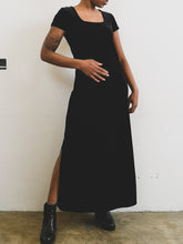 Load image into Gallery viewer, The black vintage velvet maxi dress
