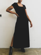 Load image into Gallery viewer, The black vintage velvet maxi dress
