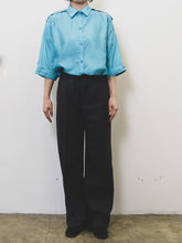 Load image into Gallery viewer, The wide turquoise blue blouse
