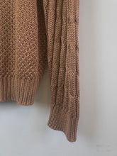 Load image into Gallery viewer, The copper knit sweater with braid design
