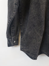 Load image into Gallery viewer, The black denim pearl shirt
