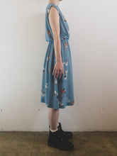 Load image into Gallery viewer, The French vintage thin blue dress
