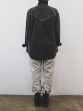 Load image into Gallery viewer, The black denim pearl shirt
