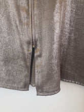 Load image into Gallery viewer, Silver blouse top with zipper
