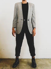 Load image into Gallery viewer, The no collar check 80s blazer jacket
