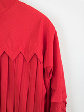 Load image into Gallery viewer, The zig zag red silk jacket
