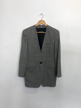 Load image into Gallery viewer, The no collar check 80s blazer jacket
