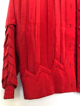 Load image into Gallery viewer, The zig zag red silk jacket
