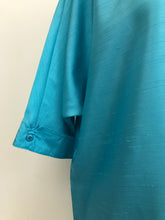 Load image into Gallery viewer, The wide turquoise blue blouse
